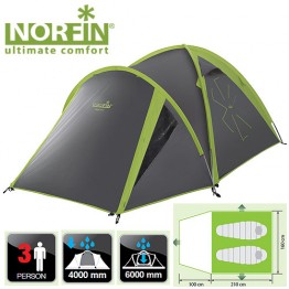 Трёхместная палатка Norfin Carp 2+1 Alu